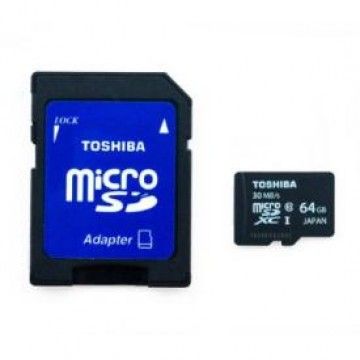 TOSHIBA CARTAO MEMORIA MICRO SDXC 64GB C/ADAPTADOR CLASSE 10