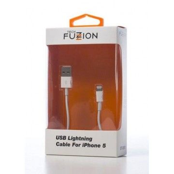 TECH FUZZION USB LIGHTNING CABLE WH IPhone 5