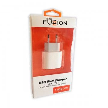 TECH FUZZION USB WALL CHARGER TYPE C 18W