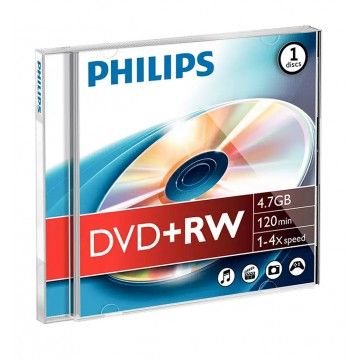 PHILIPS DVD+RW 120MIN 4,7GB 4x