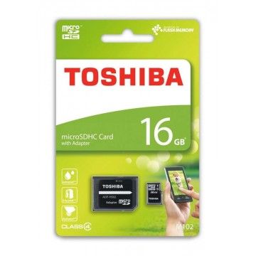 TOSHIBA CARTAO MEMORIA MICRO SDHC 16GB ADAPTADOR CLASSE 4