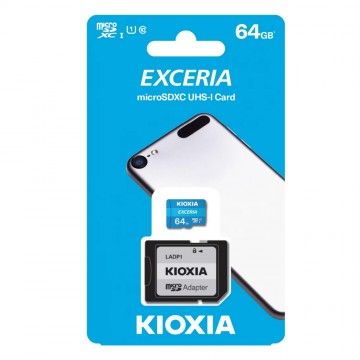 KIOXIA CARTAO MEMORIA MICRO SDXC 64GB ADAPT C10 R100