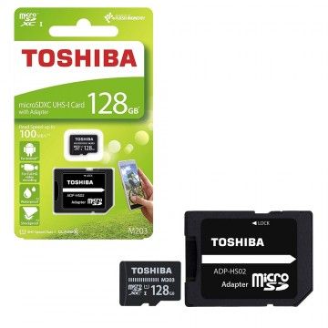 TOSHIBA CARTAO MEMORIA MICRO SDHX 128GB ADAPTADOR CLASSE10