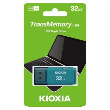 KIOXIA PEN DRIVE 32GB USB 2.0 U202 AZUL AQUA
