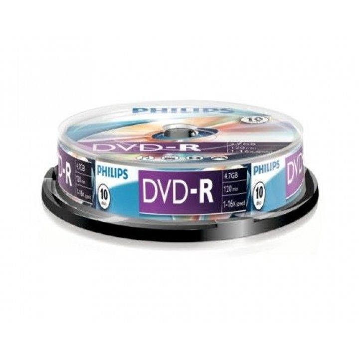 PHILIPS  DVD-R 4,7GB 16x SP (10)