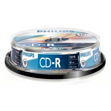 PHILIPS CD-R 80MIN 700MB 52x SP (10)