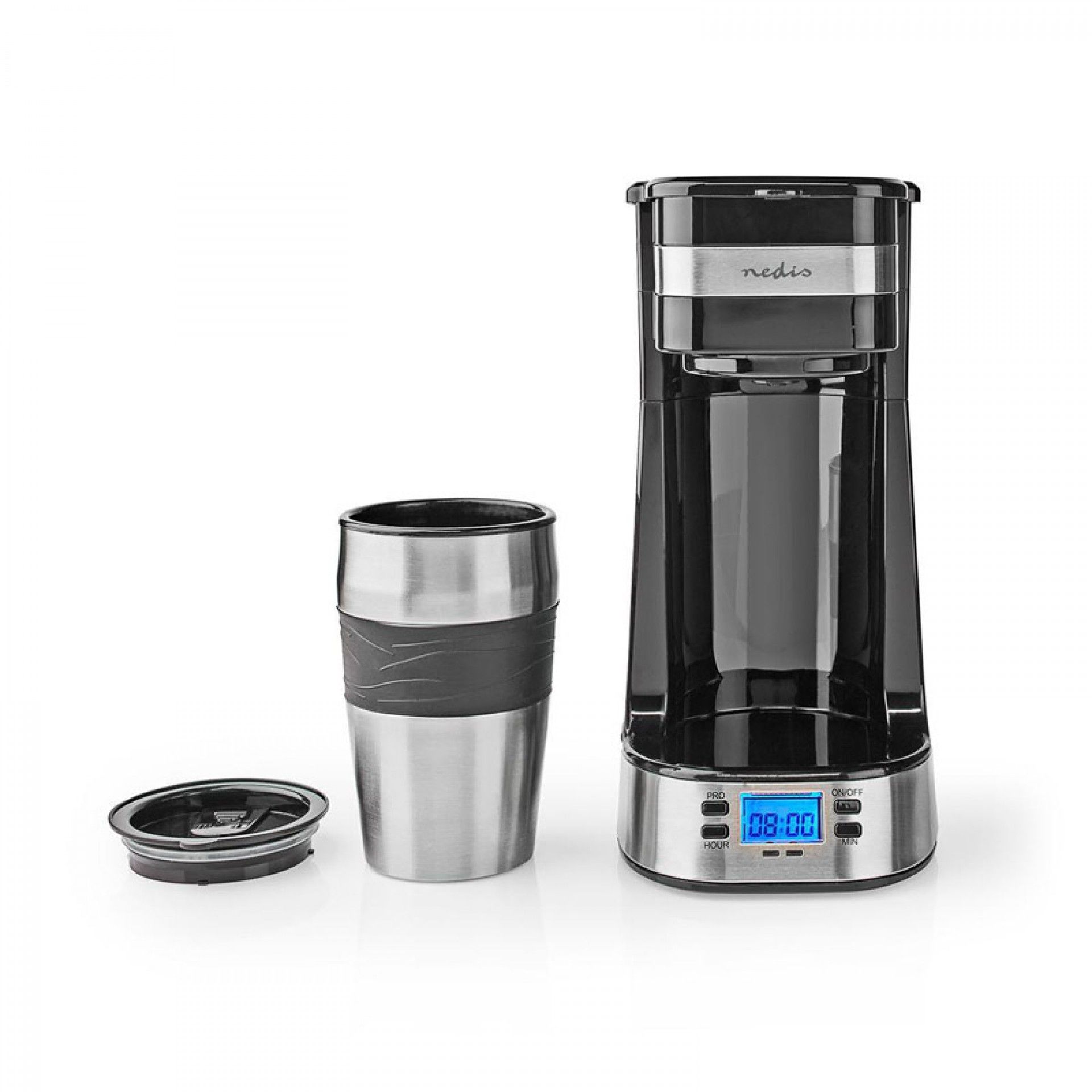 NEDIS CAFETEIRA 700W 0,42LT TAÇA PORTATIL C/TEMPORIZADOR
