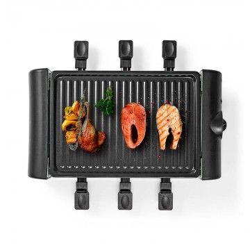 NEDIS RACLETTE GRILL 1000W 44,5X23,8CM 6 ESPATULAS