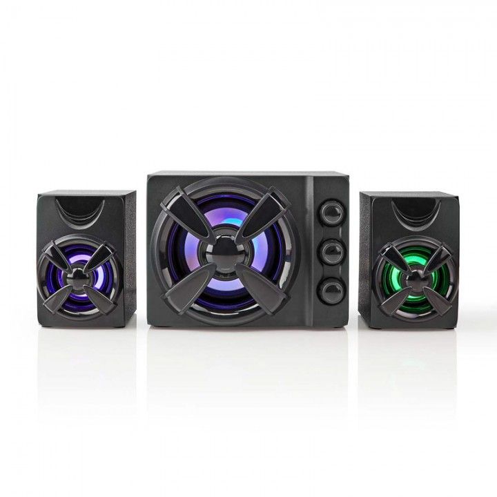 NEDIS COLUNA GAMING 2.1 33W COM SUBWOOFER LUZES LED
