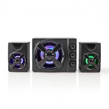 NEDIS COLUNA GAMING 2.1 33W COM SUBWOOFER LUZES LED