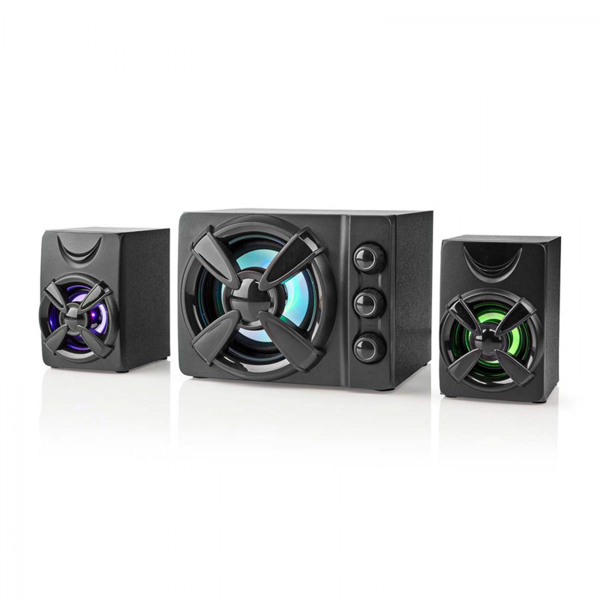 NEDIS COLUNA GAMING 2.1 33W COM SUBWOOFER LUZES LED
