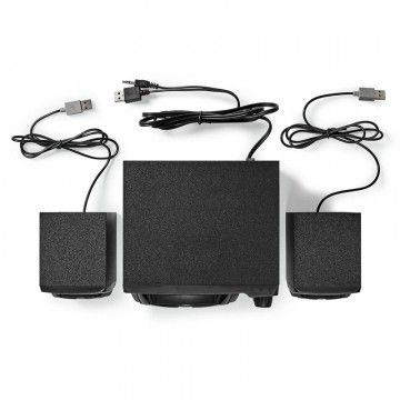 NEDIS COLUNA GAMING 2.1 33W COM SUBWOOFER LUZES LED