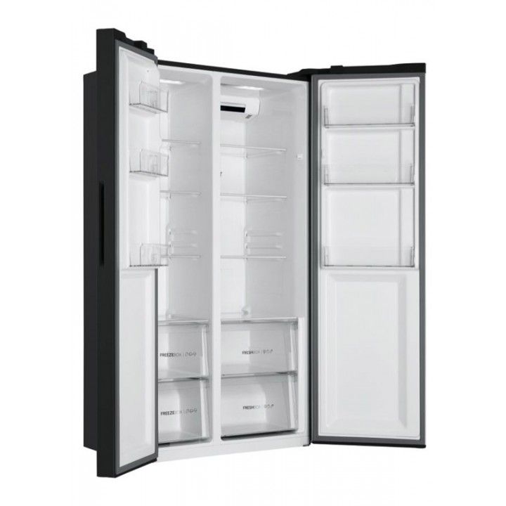 HAIER SIDE BY SIDE 1,77X0,90X0,65MT NF PRETO (E)
