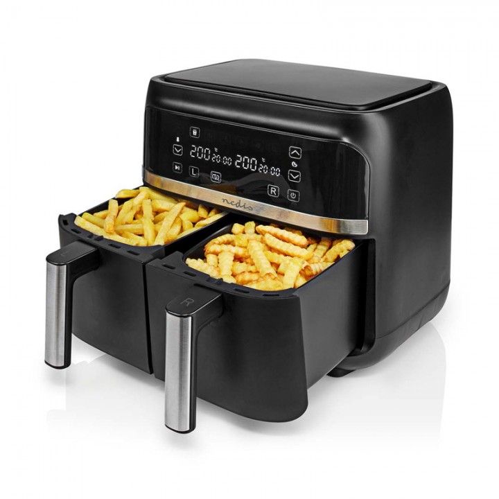 NEDIS FRITADEIRA S/OLEO 7,6LT 3000W C/ 2CESTAS PRETO