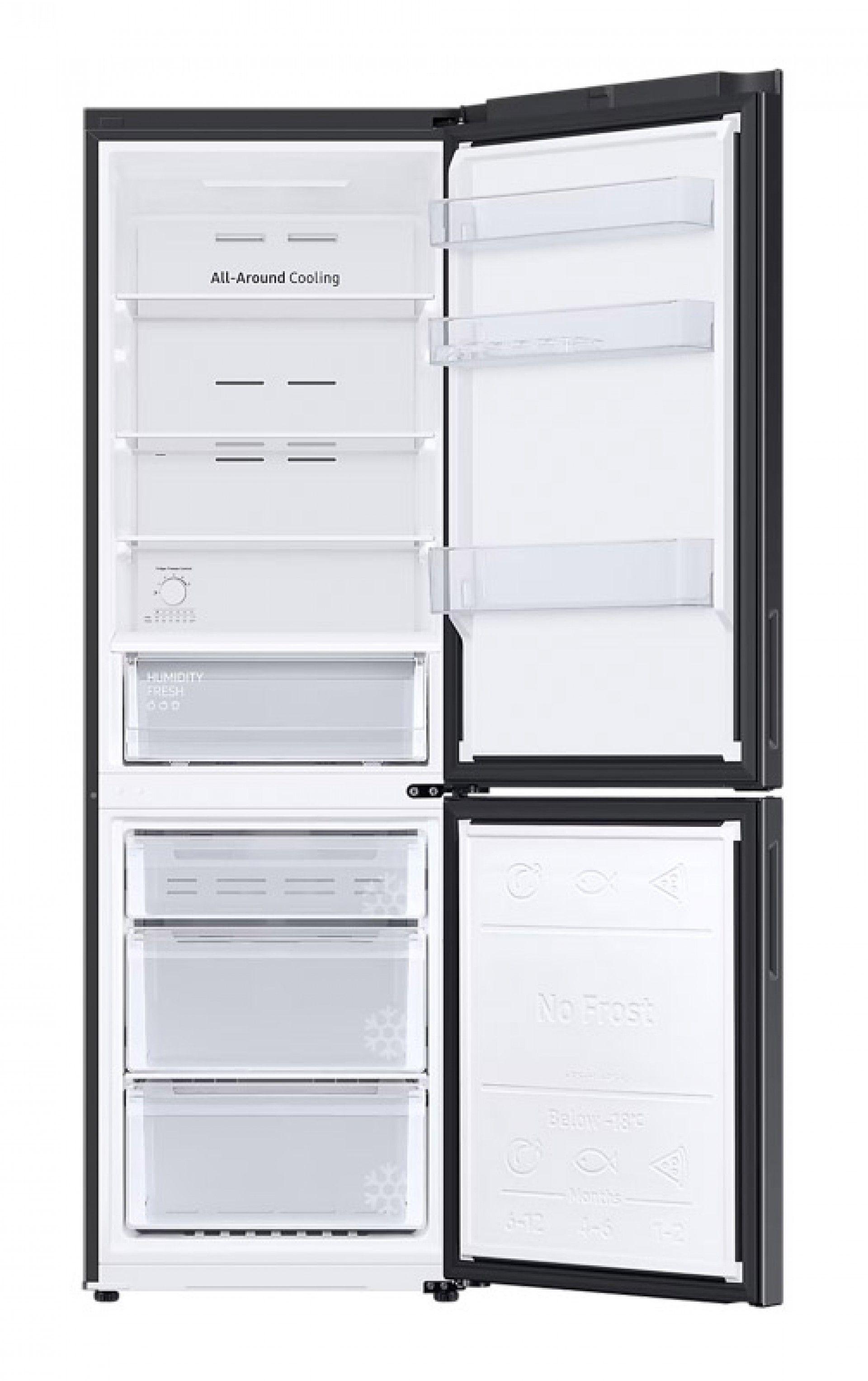 SAMSUNG COMBINADO 1853X595X595MT 344LT NF PRETO (E)
