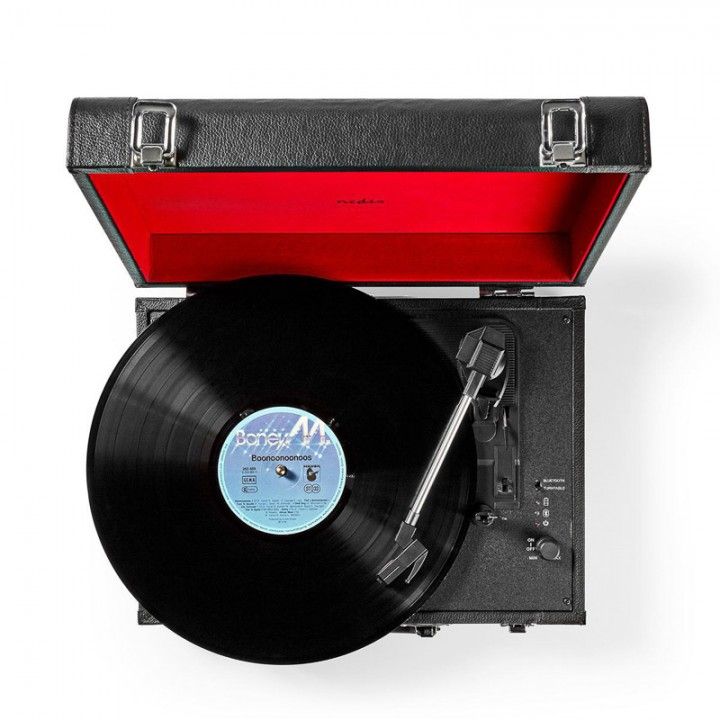 NEDIS GIRA DISCOS 33/45/78RPM 2X9W BT USB PRETO