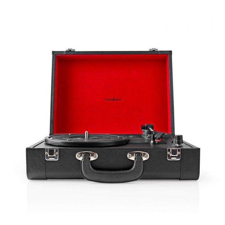 NEDIS GIRA DISCOS 33/45/78RPM 2X9W BT USB PRETO