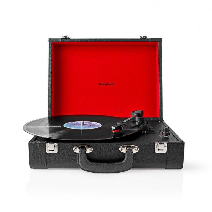 NEDIS GIRA DISCOS 33/45/78RPM 2X9W BT USB PRETO