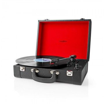 NEDIS GIRA DISCOS 33/45/78RPM 2X9W BT USB PRETO