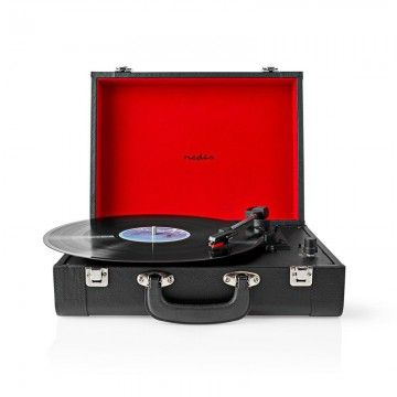 NEDIS GIRA DISCOS 33/45/78RPM 2X9W BT USB PRETO