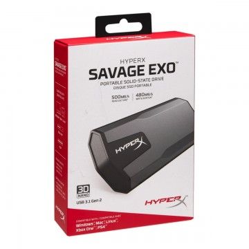 HYPERX DISCO EXTERNO SSD SAVAGE EXO 480GB USB 3.1 TYPE C