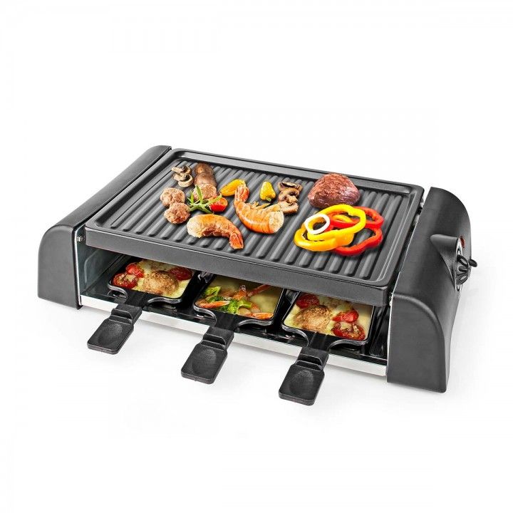 NEDIS RACLETTE GRILL 1000W 44,5X23,8CM 6 ESPATULAS