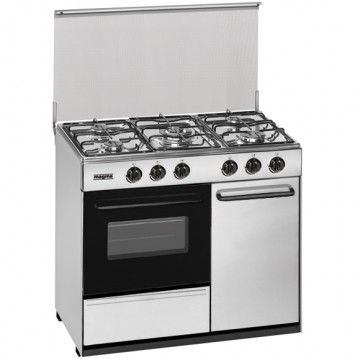 MAGMA FOGAO INOX 5 GAS NAT QUEIMADOR WOK 89x55CM C/PORTA BOT