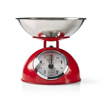 NEDIS BALANA COZINHA MAX 5KG VERMELHA