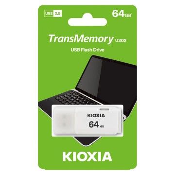 KIOXIA PEN DRIVE 64GB USB 2.0 U202 BRANCO