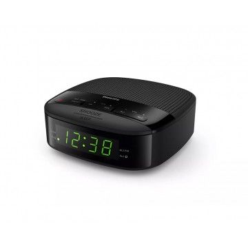 PHILIPS RADIO RELOGIO DESPERTADOR PRETO