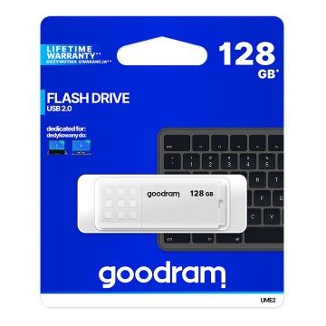 GOODRAM PEN DRIVE 128GB USB 2.0 UME2 BRANCO