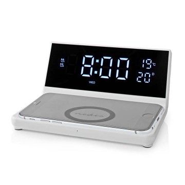 NEDIS RADIO RELOGIO DESPERTADOR CARREGAMENTO S/FIO