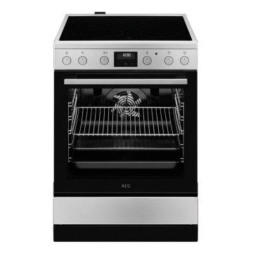 AEG FOGAO 4ZONAS VITRO FORNO 73LT ELETRICO INOX A