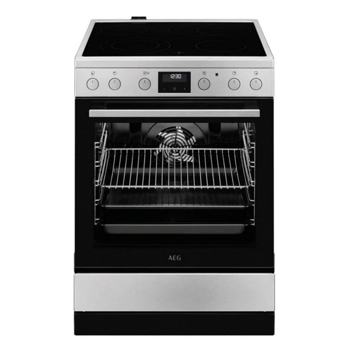 AEG FOGAO 4ZONAS VITRO FORNO 73LT ELETRICO INOX A