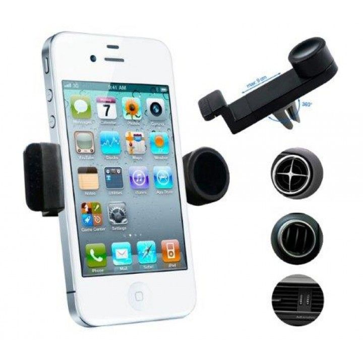 TECH FUZZION UNIVERSAL AIR VENT CAR HOLDER BLACK