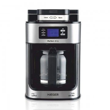 HAEGER CAFETEIRA 1,2L 1050W JARRO VIDRO ECRAN LED