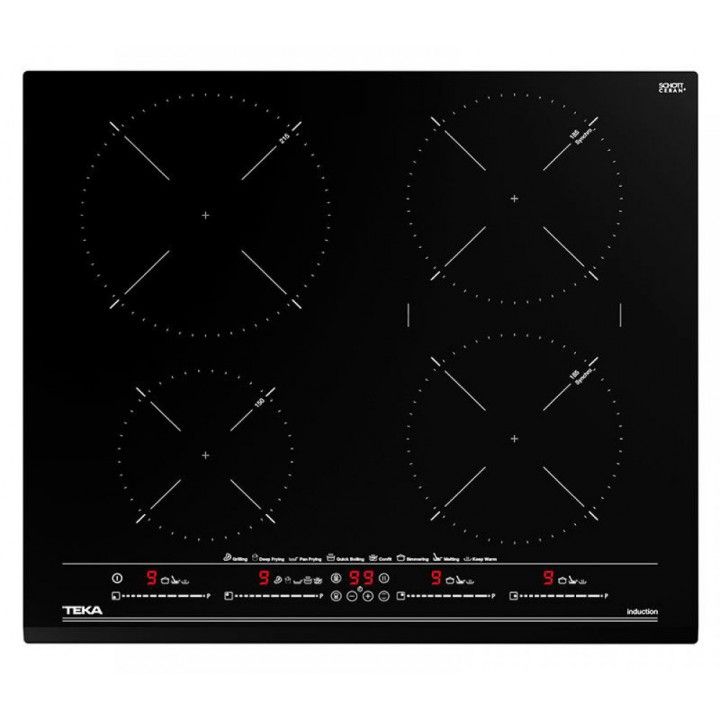 TEKA PLACA 60CMS INDUAO 4 ZONAS BISELADA