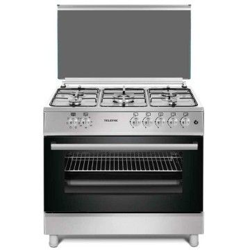 TELEFAC FOGAO 5G 1WOK  925X900X610 FORNO 91LT GAS INOX (A)