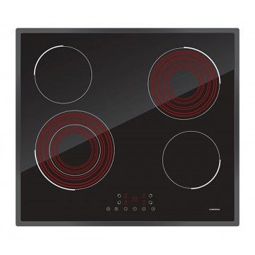 CONFORTEC PLACA VITRO 4 ZONAS 6400W