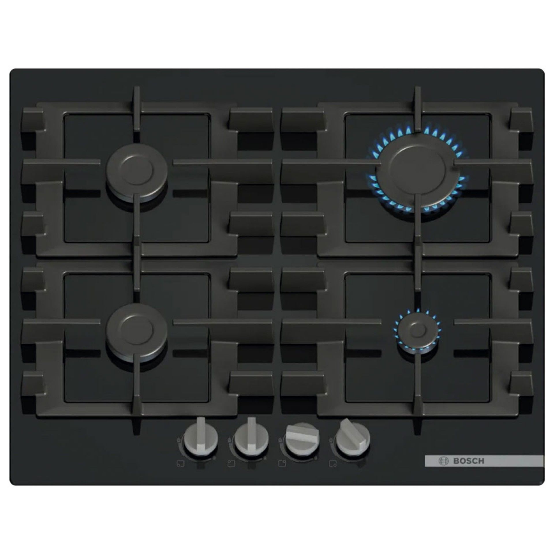 BOSCH PLACA 60CMS 4GAS VIDRO PRETO COMANDOS FRONTAIS