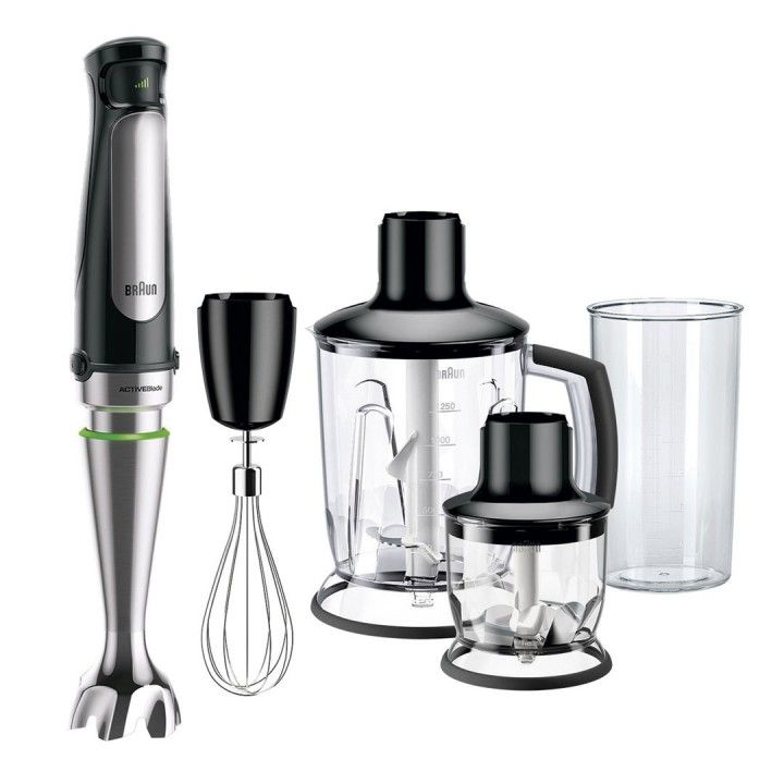 BRAUN VARINHA PE INOX ANTI-SALPICOS 1000W C/ ACESSORIOS BRAUN VARINHA PE INOX ANTI-SALPICOS 1000W C/ ACESSORIOS