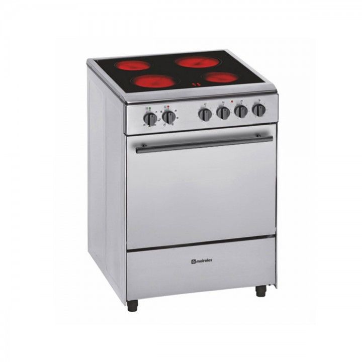 MEIRELES FOGAO 60X60CM 4Z VITRO INOX FORNO ELECT ESTATICO A