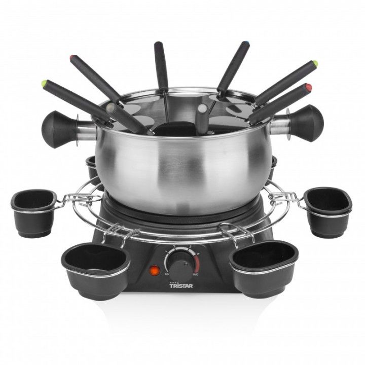 TRISTAR FONDUE 1400W 1,3LT SUPORTE DE MOLHEIRAS INOX
