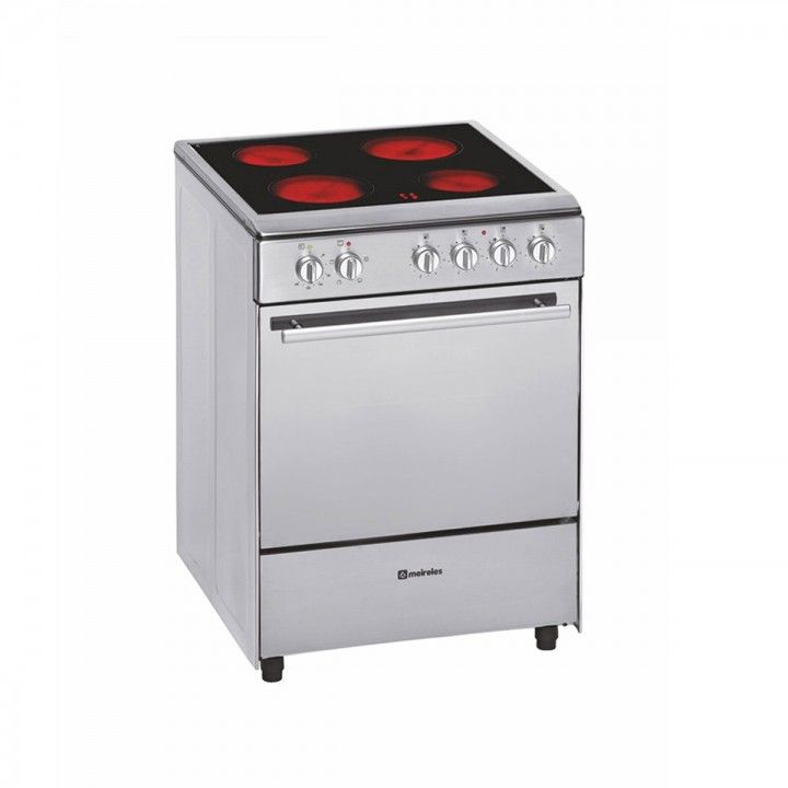 MEIRELES FOGAO 60X60CM 4Z VITRO INOX FORNO ELECT MULTIF A