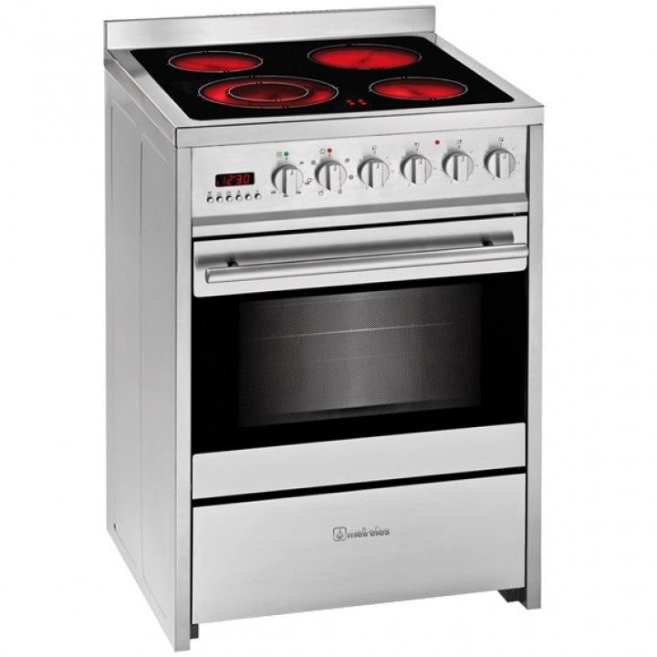 MEIRELES FOGAO 60CM INOX 4Z VITRO FORNO ELECT VENTILADO A