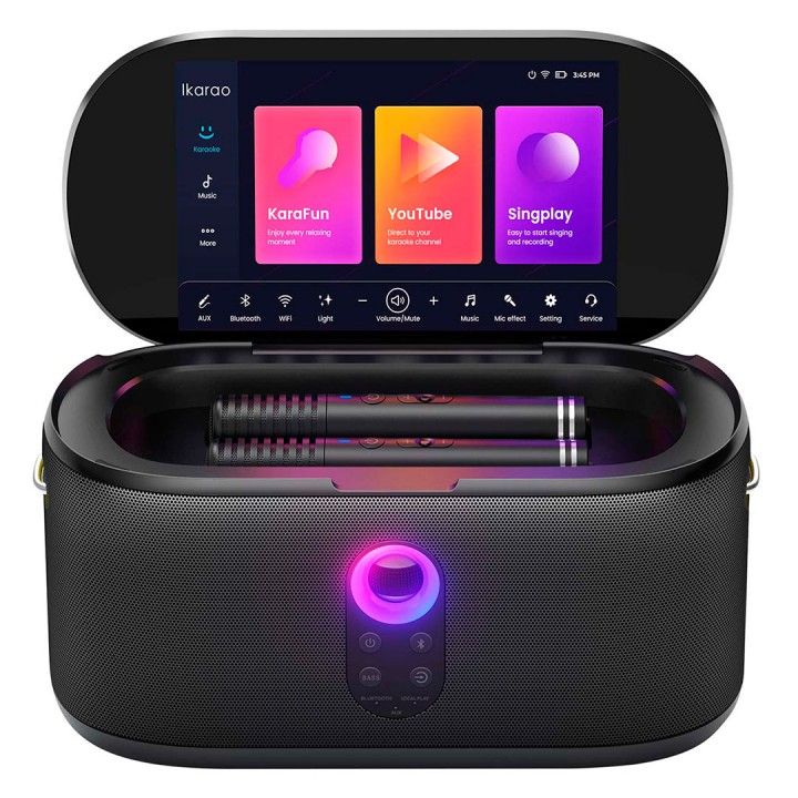 IKARAO COLUNA PORTATIL BLUETOOTH KARAOKE 300W