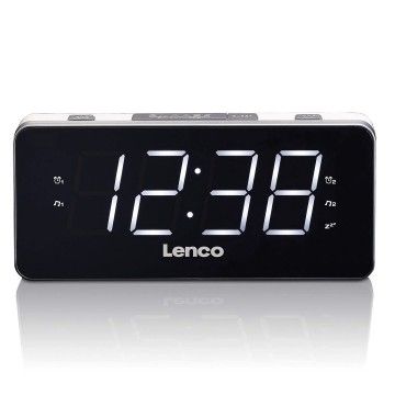 LENCO RADIO RELOGIO DESPERTADOR 1.8" DISPLAY LED BRANCO