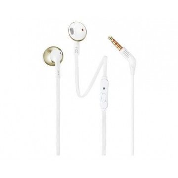 JBL AURICULAR C/ MICROFONE BRANCO/DOURADO