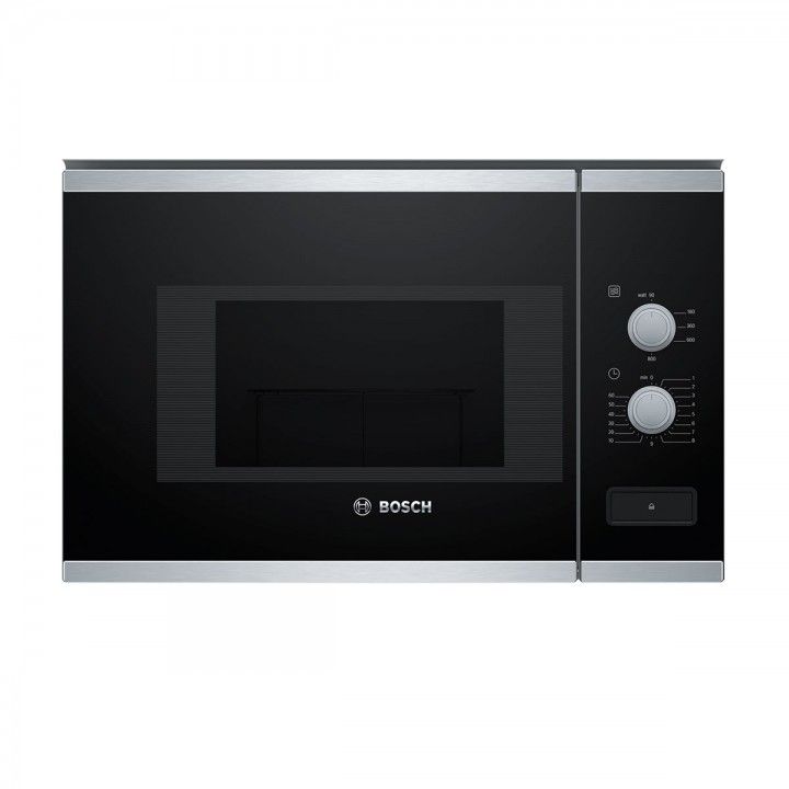 BOSCH MICROONDAS INTEG 20LT 800W ABERT � ESQ INOX/PRETO