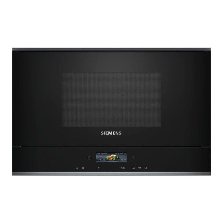 SIEMENS MICROONDAS INTEG 21LT 900W VIDRO PRETO